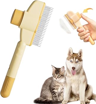 Brosse autonettoyant pour chiens et chats.
